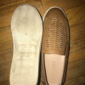 Woven style slip on sneakers